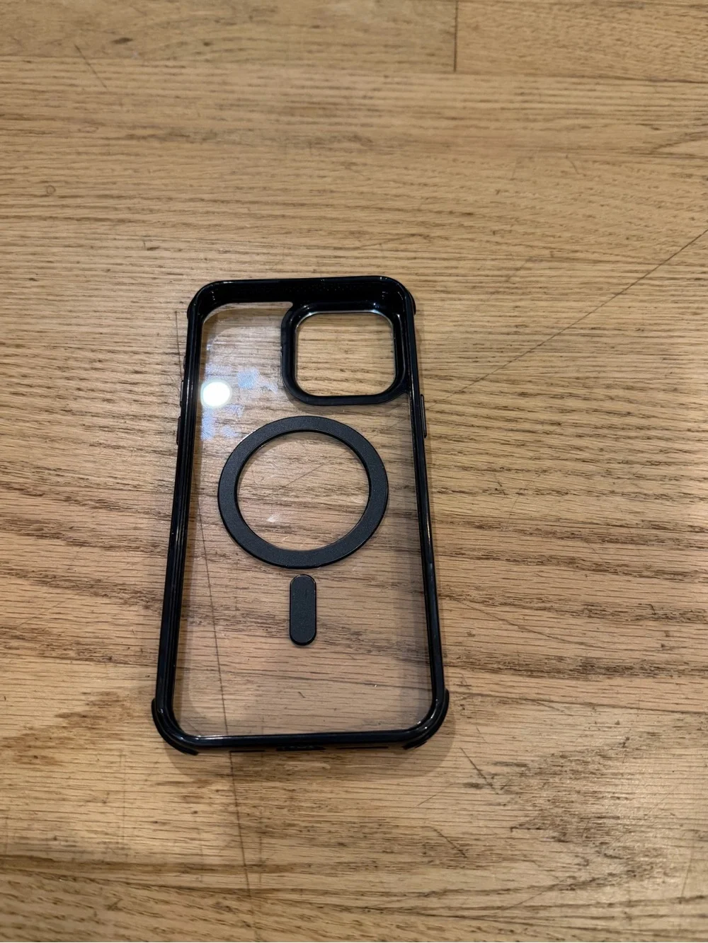 iPhone 15 pro max Clear MagSafe-Compatible Phone Case with Black Trim